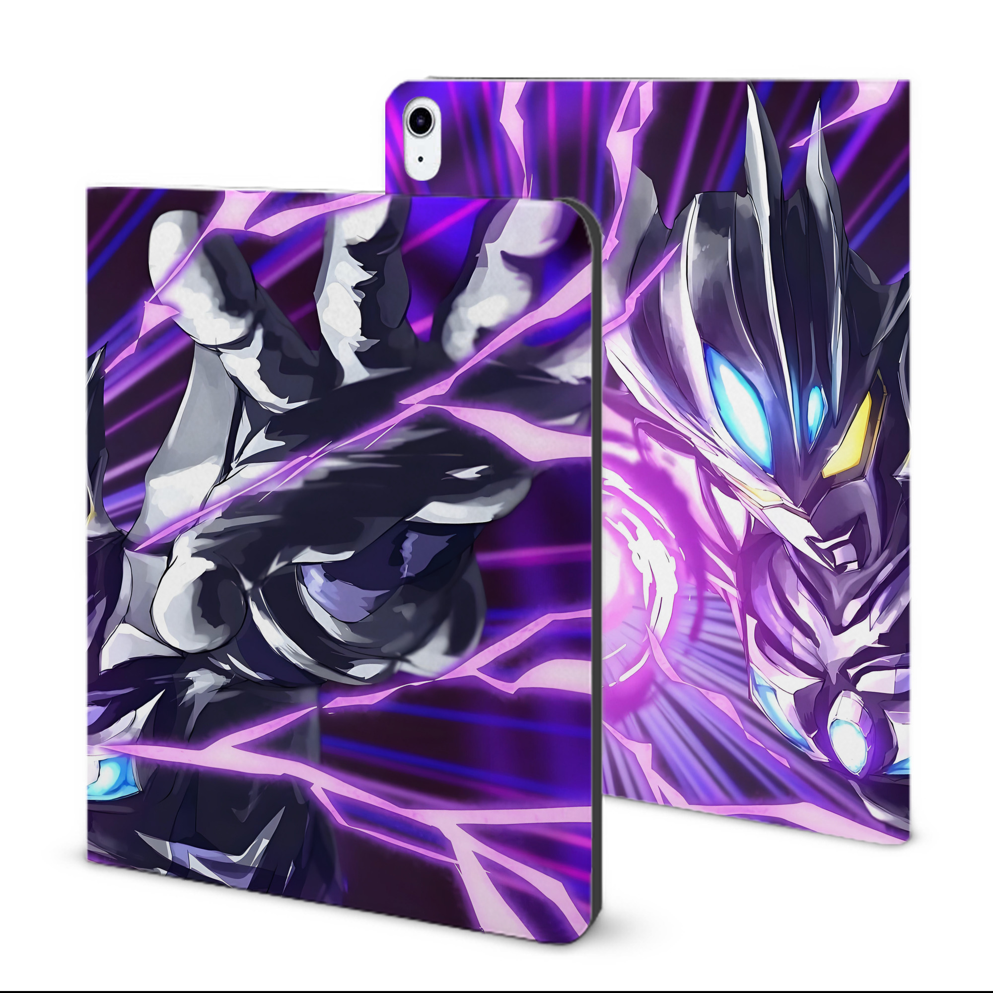 （画像用） ウルトラマン Ultraman IPad ケース ブック型 PUレザー TPU 耐衝撃 軽量 薄型 ペン収納なし 全面保護 IPad 各モデル対応
